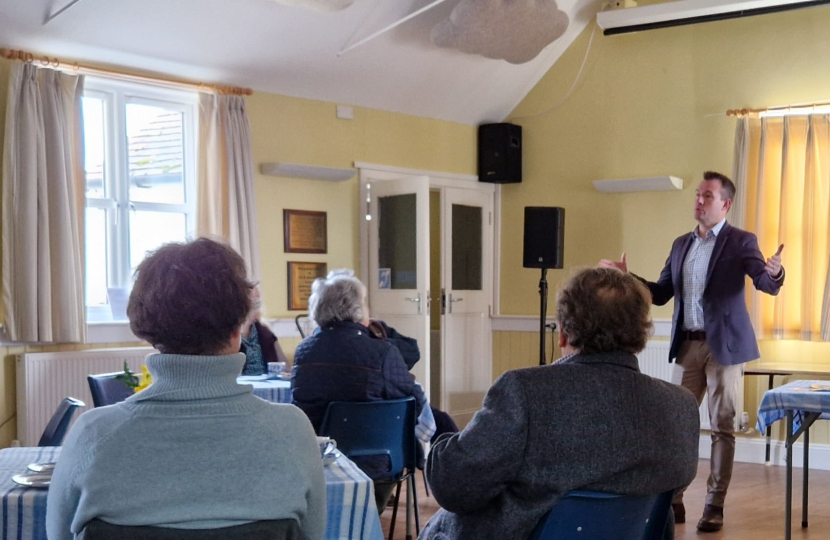 Stuart talking to residents in Ashford Carbonell