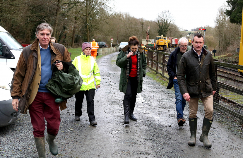 Stuart and Philip talking to residents affected by flooding