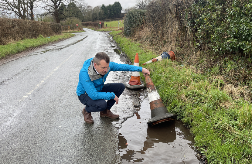 Stuart inspecting local road issues