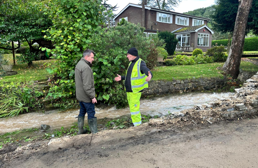 Stuart Supports South Shropshire Residents Impacted by Storm Bert