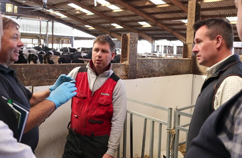 Stuart listening to local farmers