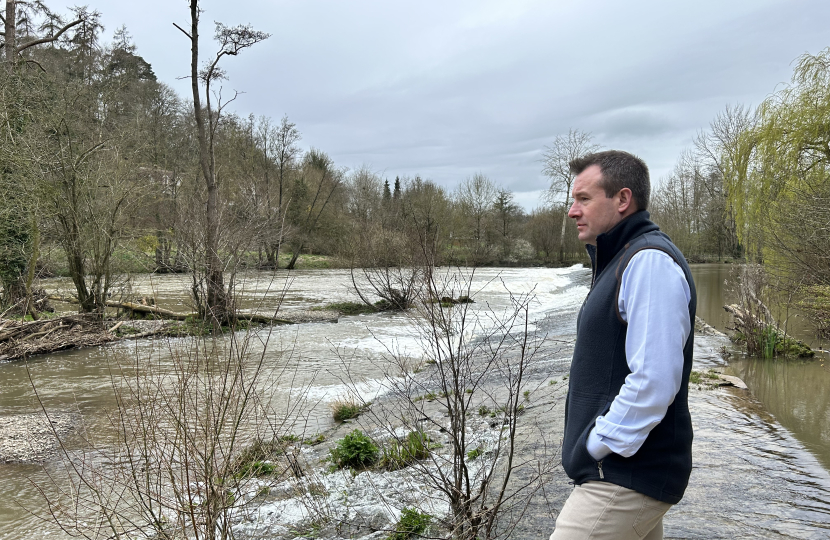 Stuart at the river Teme