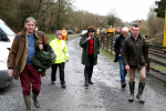 Stuart and Philip talking to residents affected by flooding