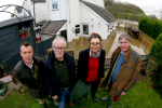 Stuart with flood affected residents