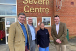 Philip Dunne MP with Dr Aaron Tindall, Dr Jess Harvey, and Stuart Anderson