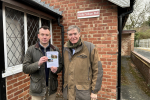 Stuart and Philip talking to residents about the Tasley Neighbourhood Plan