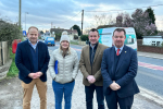 Stuart with Councillor Dan Morris, Local resident Rebecca Hill and Roads Minister Guy Opperman