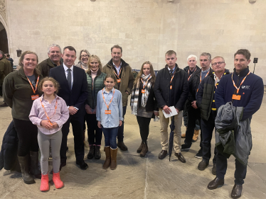 Stuart in Westminster meeting farmers at the protest