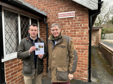 Stuart and Philip talking to residents about the Tasley Neighbourhood Plan