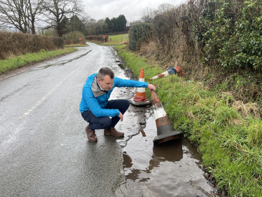 Stuart inspecting local road issues